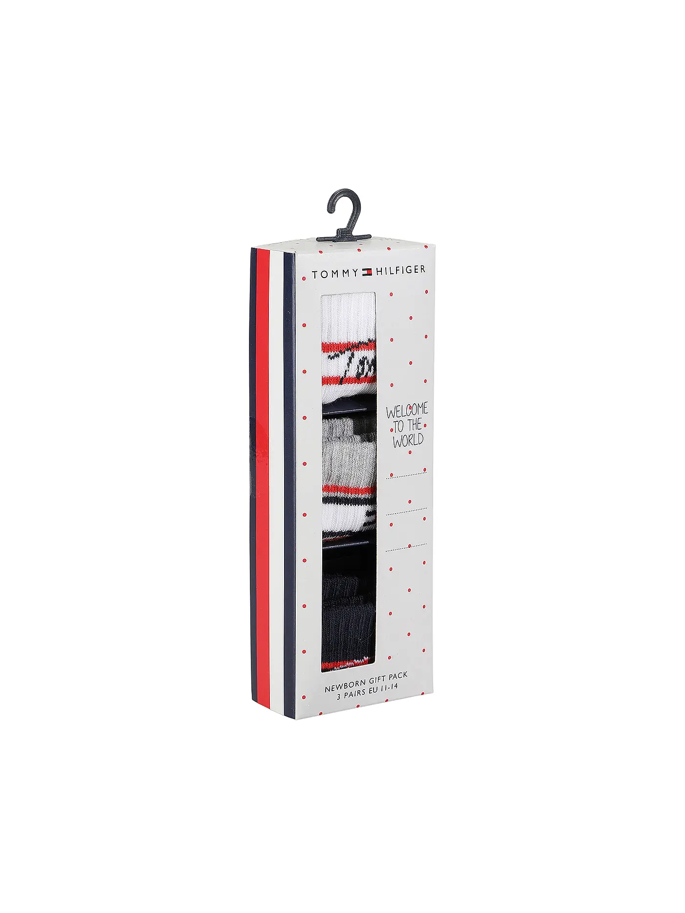 TOMMY HILFIGER | Mädchen Socken Geschenkebox 3er Pkg pink combo | blau